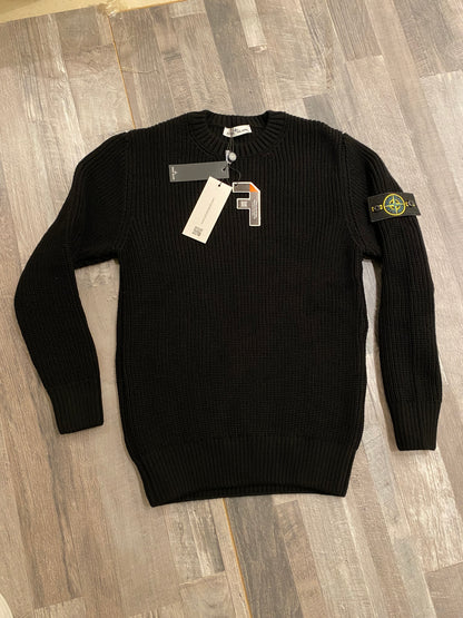 Stone Island πλεκτό μαύρο