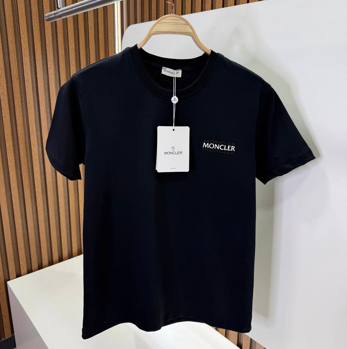 Moncler T-shirt Μαύρο