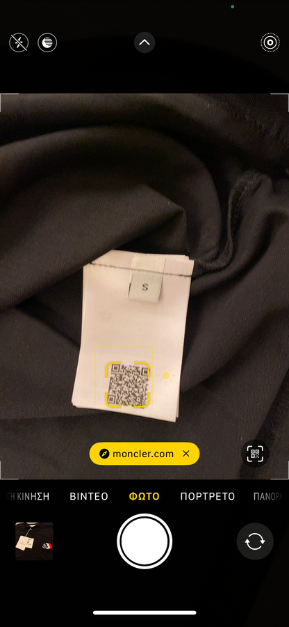 Moncler T-shirt Μαύρο