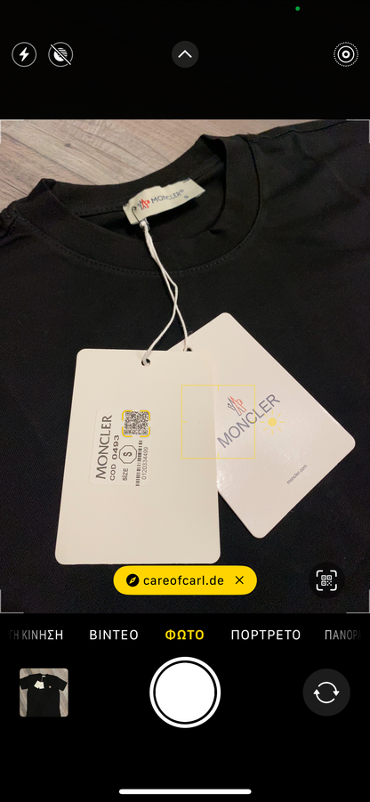 Moncler T-shirt Μαύρο