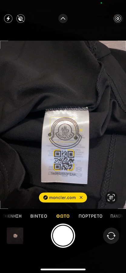 Moncler T-shirt Μαύρο